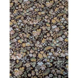 vintage Cranston Print Works VIP material browns gold green floral 112" x 80"